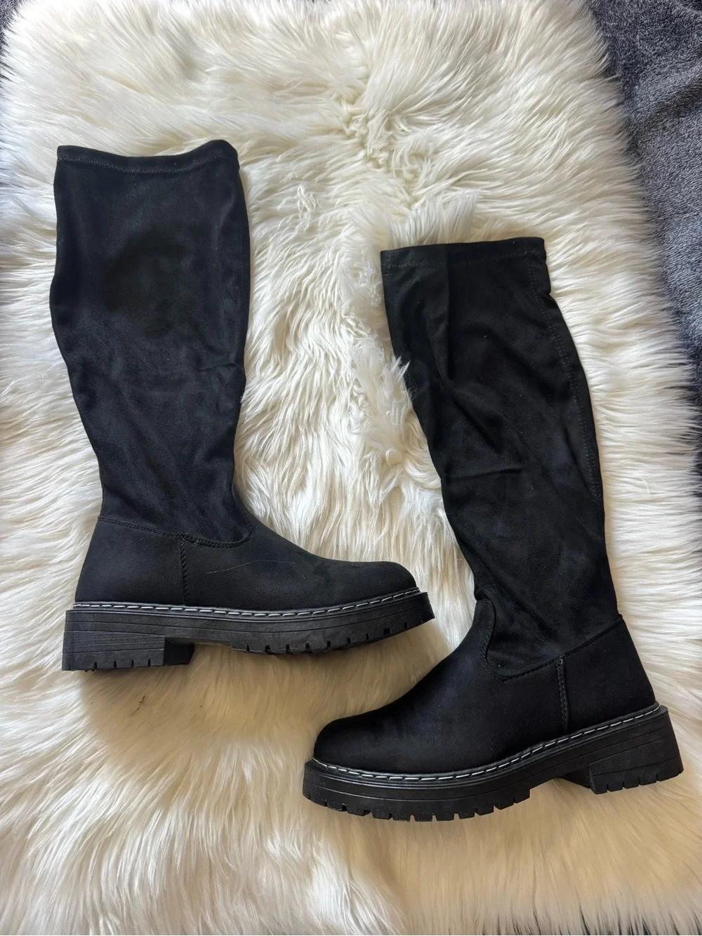 Sugar Black Over-The-Knee Platform Boots